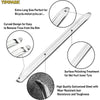 A silver heavy-duty tire iron with a curved design and surface polishing treatment for easy tire removal.