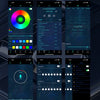 App function analysis showing multi-color rendering capabilities of an RGB music sync car interior LED light strip.