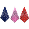 Paisley Bandana Square Scarf – 55cm Cotton Blend for Men and Women