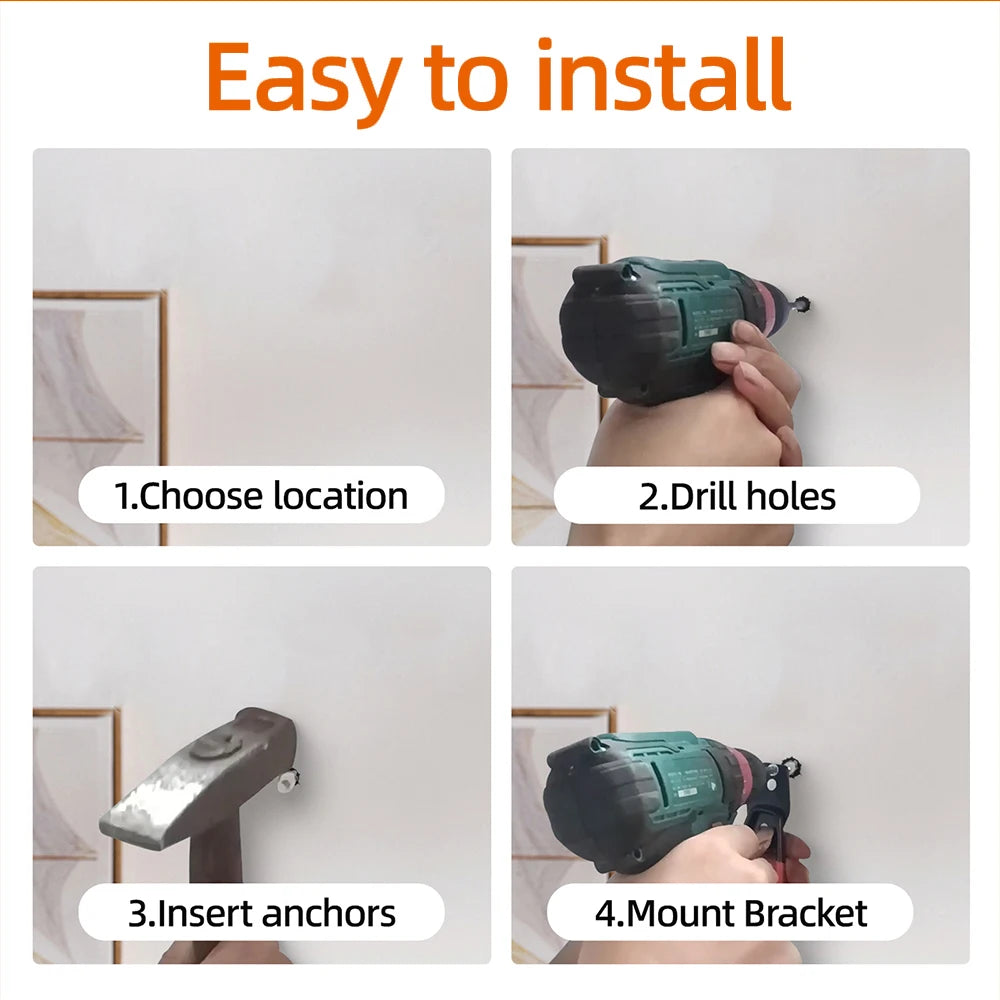 Heavy-Duty Wall Mount Metal Hooks for Garage and Workshop Storage