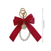 Elegant Pearl Bow Keychains for Bags and Accessories