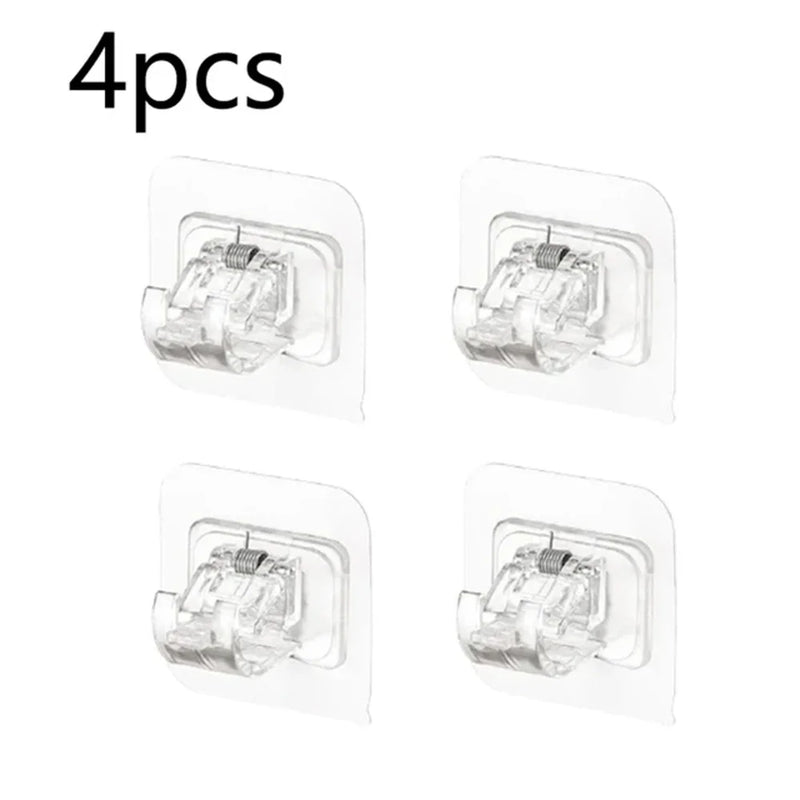 Self-Adhesive Curtain Rod Clip Hooks