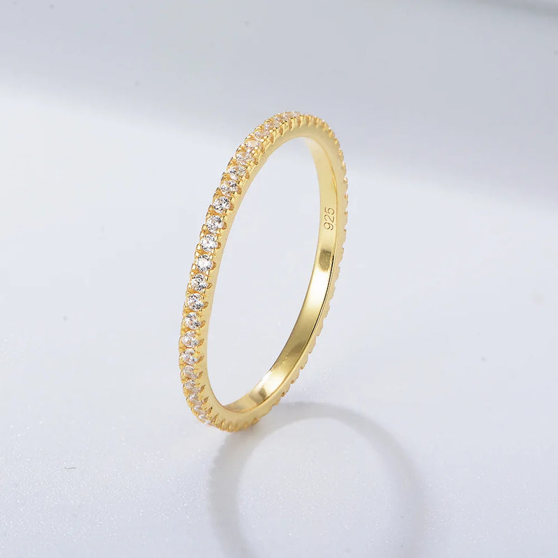 Colorful CZ Stackable Ring with 14k Gold Plating