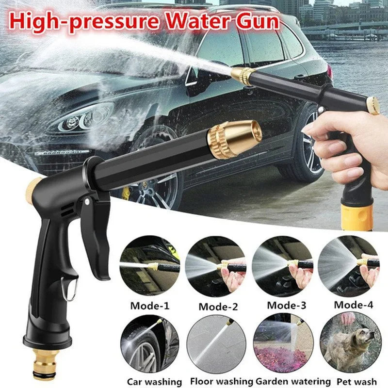 Adjustable High-Pressure Water Spray Gun for Car Washing and Gardening