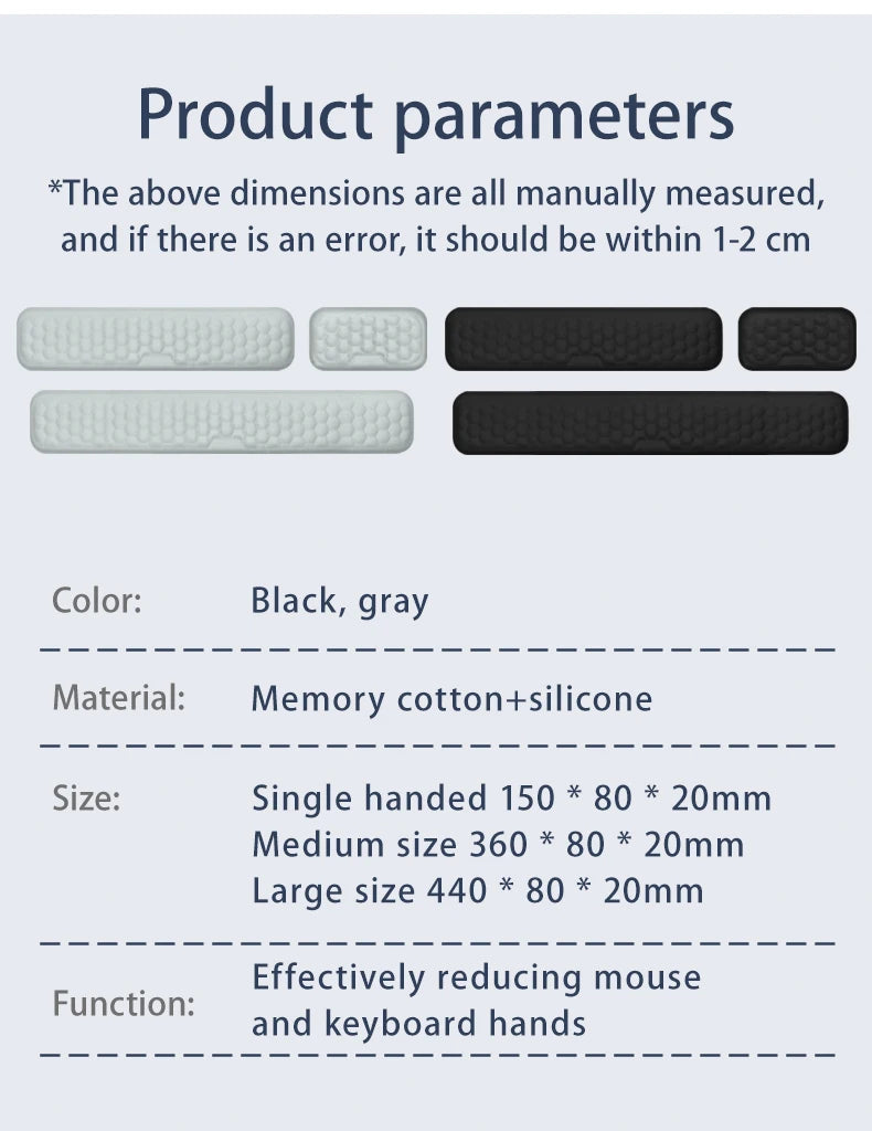 Ergonomic Keyboard & Mouse Pad with Wrist Rest