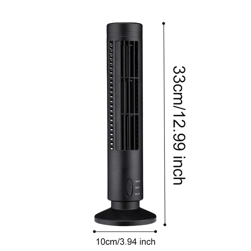 Bladeless LED Tower Fan with 90° Oscillation