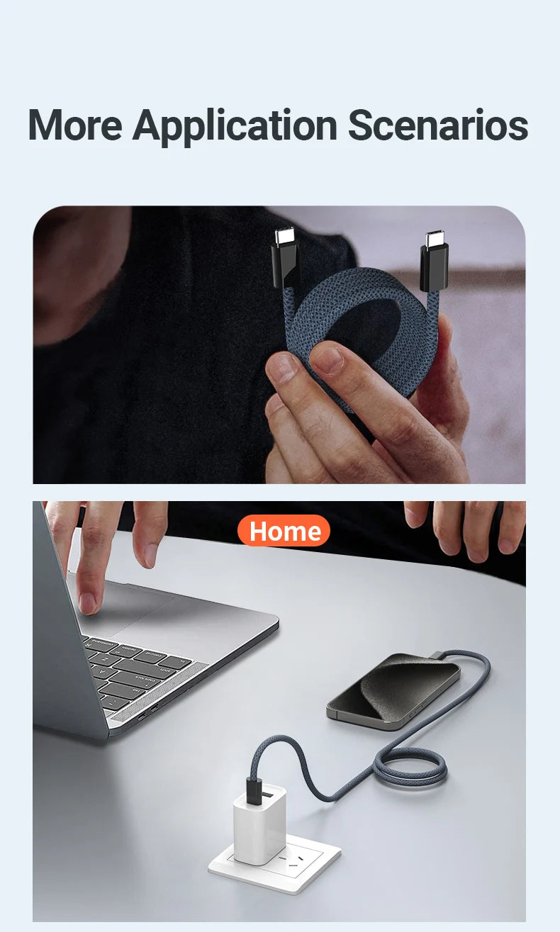 Magnetic USB-C to USB-C Fast Charging Cable (100W)