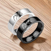 Titanium Steel Couple Rings with 'I Love You' Engraving
