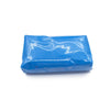 A rectangular bar of bright blue magic clay for car detailing and paint decontamination.
