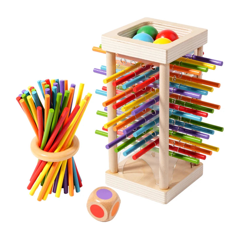 Wooden Counting Sticks and Balance Toy for Early Learning