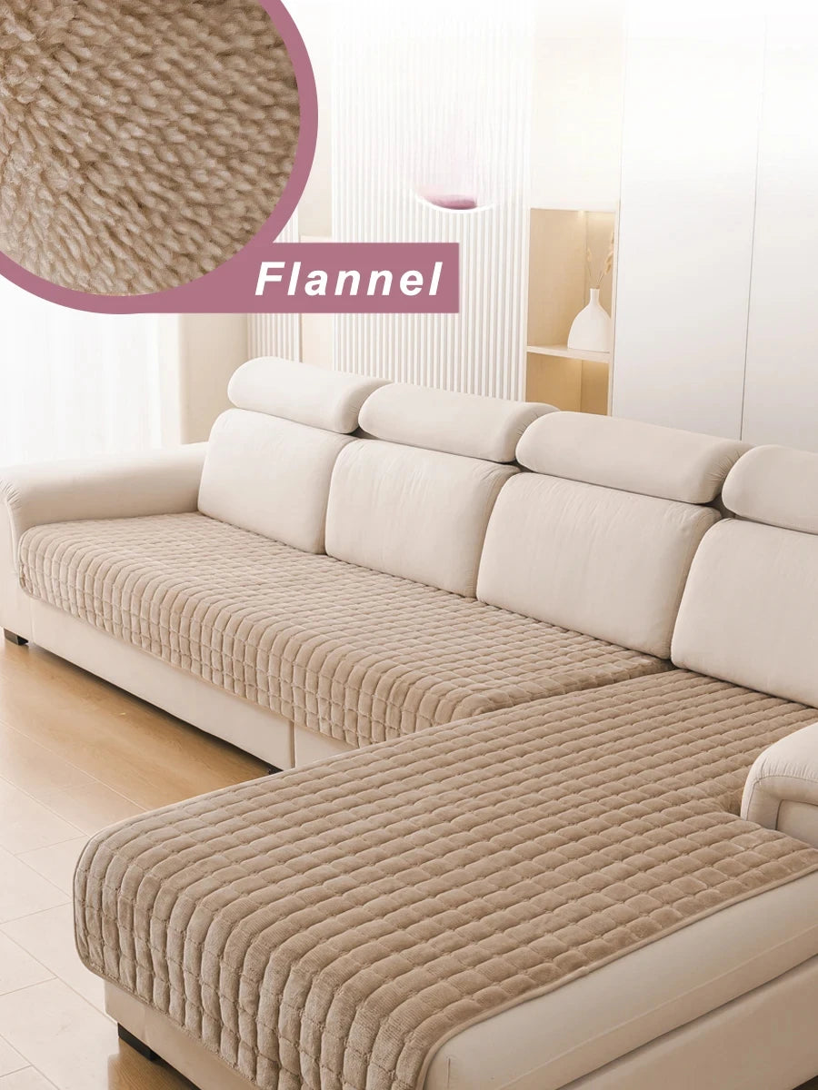L-Shaped Corner Sofa Cover with Anti-Slip Backing