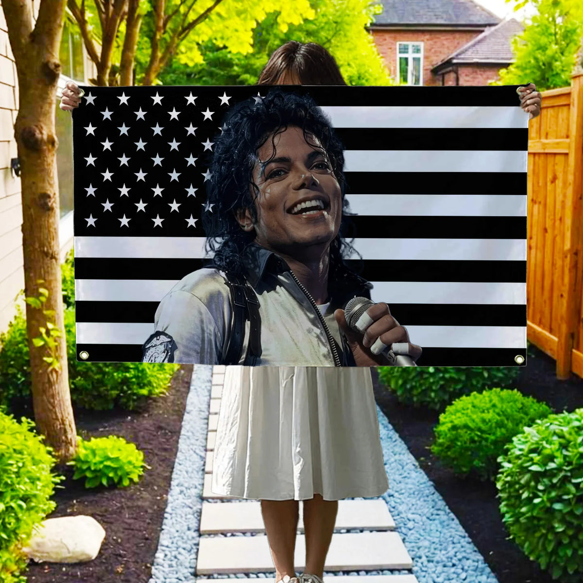 Michael Jackson Tribute Flag - Black American Tapestry Wall Hanging