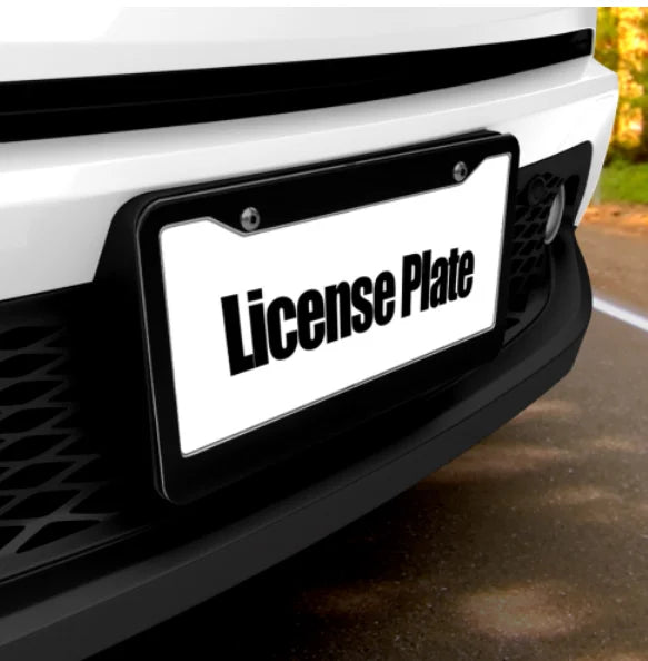 Custom License Plate Frame with Personalized Text and Logo