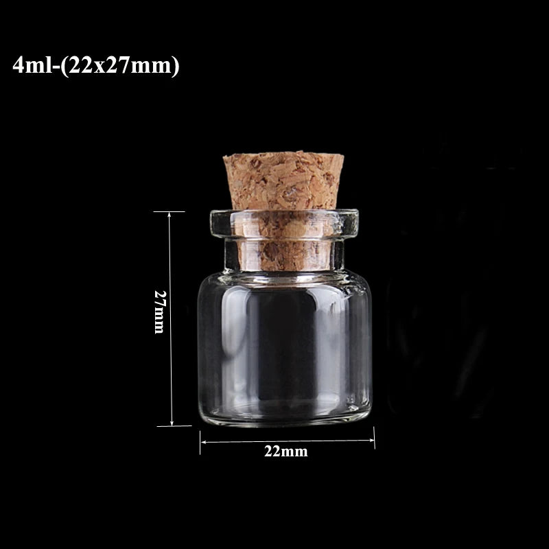 Mini Cork Stopper Glass Bottles for DIY Crafts & Decor