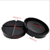 Black universal rubber jack pad with dimensions 8.84mm/0.35" and 26mm/1.0" for protecting floor jacks.