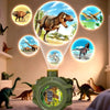 A dinosaur projector watch displaying various prehistoric images on the face of a 3D dino head.