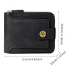 Vintage Zip-Around Bifold Wallet for Men