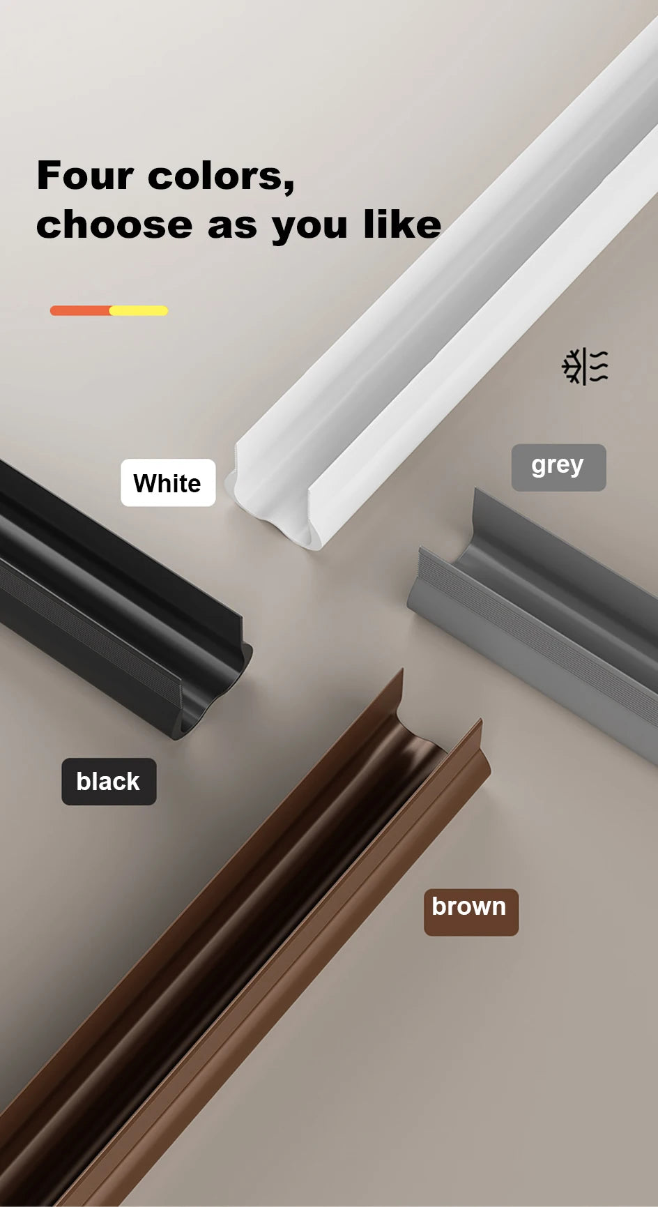 Flexible Door Draft Stopper with Soundproofing Seal