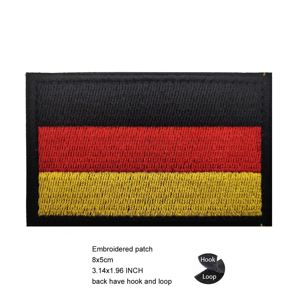 Luminous Reflective German Eagle Patch with Hook-and-Loop Backing