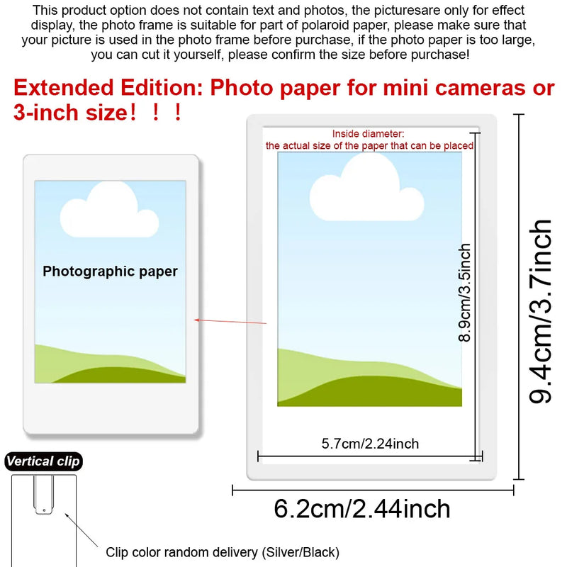 Vertical Car Visor Photo Frame Clip
