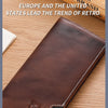Men's Genuine Leather RFID Blocking Long Wallet with Card Holder
