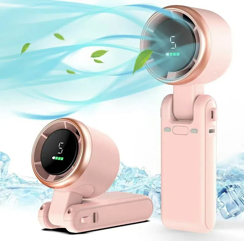 Portable Turbo Hand Fan with 5 Speed Settings