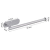 Stainless steel wall-mounted paper towel holder with a 32.5cm rod and mounting plate.