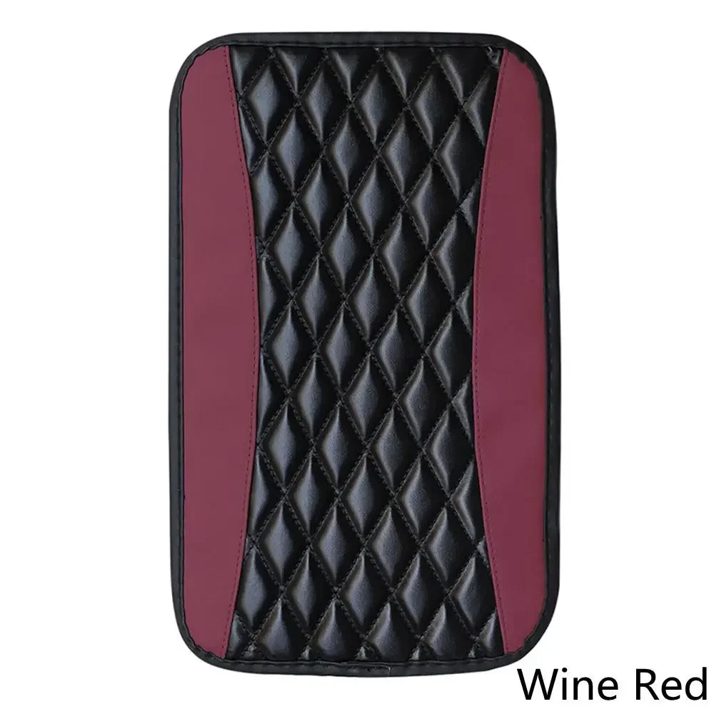 Universal Leather Car Armrest Cover with Non-Slip Padding