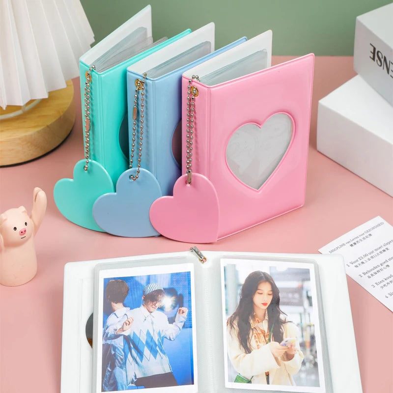 Heart-Shaped Mini Photo Album for K-pop Photocards