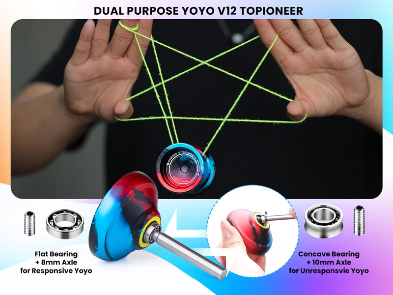Pro Aluminum Alloy Dual-Function Yo-Yo with Finger Spin Design