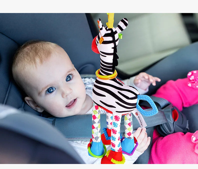 Musical Plush Animal Rattle & Teether Toy for Babies