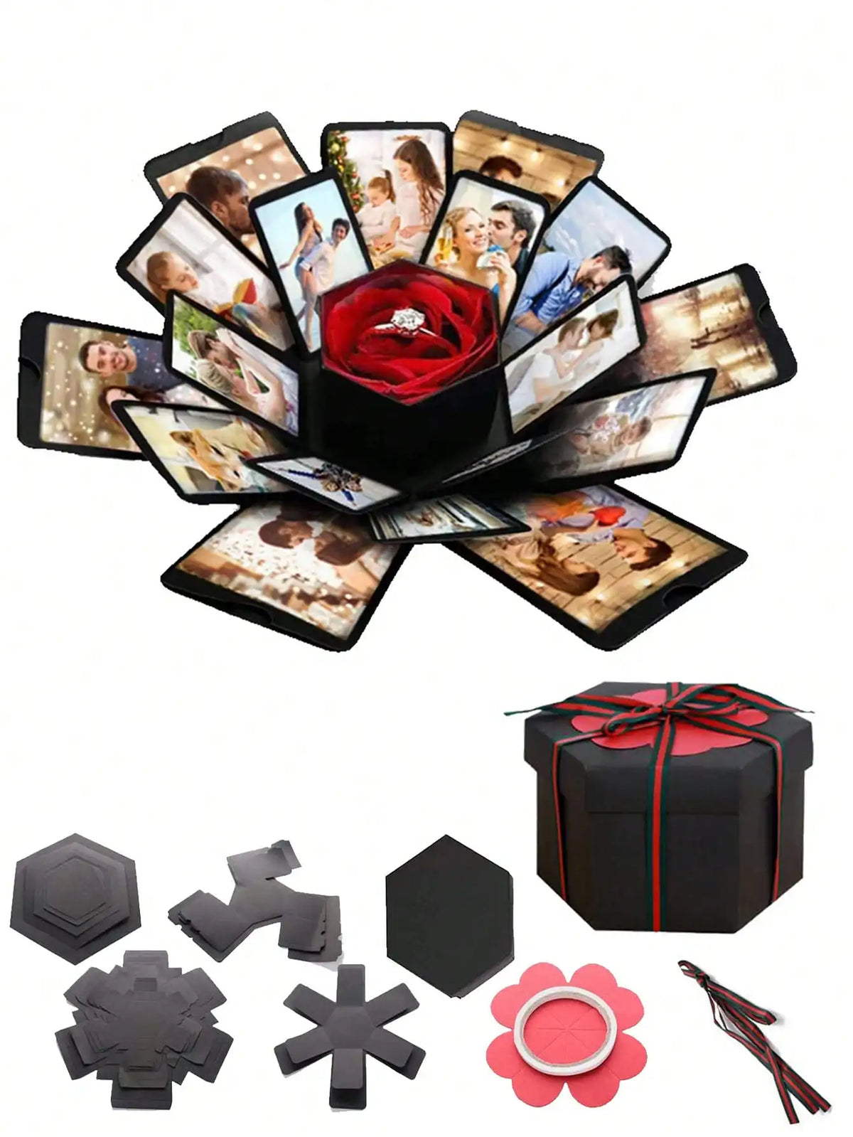 DIY Explosion Photo Album Box for Anniversary Surprises