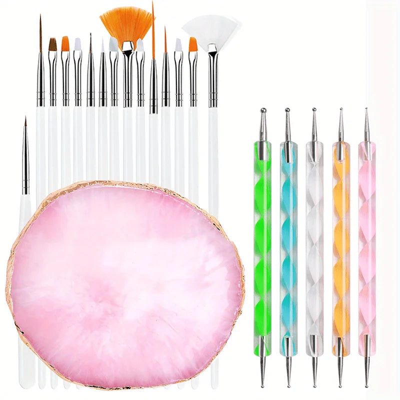 21-Piece Professional Nail Art Brush Set