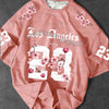 Men's Floral Print Football Jersey T-Shirt