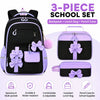Cute 3-Piece Backpack Set for Girls with Lunch Bag & Pencil Case