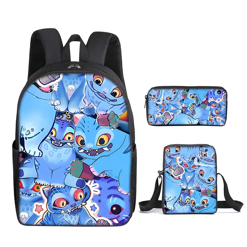 Kids' Cartoon School Backpack with Front Pocket