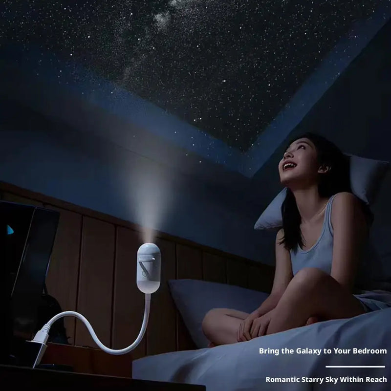 Galaxy Star Projector Night Light with Rechargeable Battery