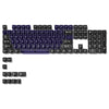 A full set of 115-key crystal clear RGB backlit keycaps with an MDA profile layout.
