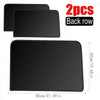 Two black magnetic car window sunshades shown, one in the front row and one in the back row.