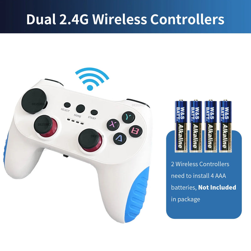Retro Game Console Stick with Dual Wireless Controllers