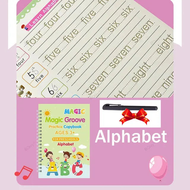 Reusable Grooved Handwriting Practice Book for Kids