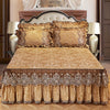 Lace Bed Skirt Set with Matching Pillowcases