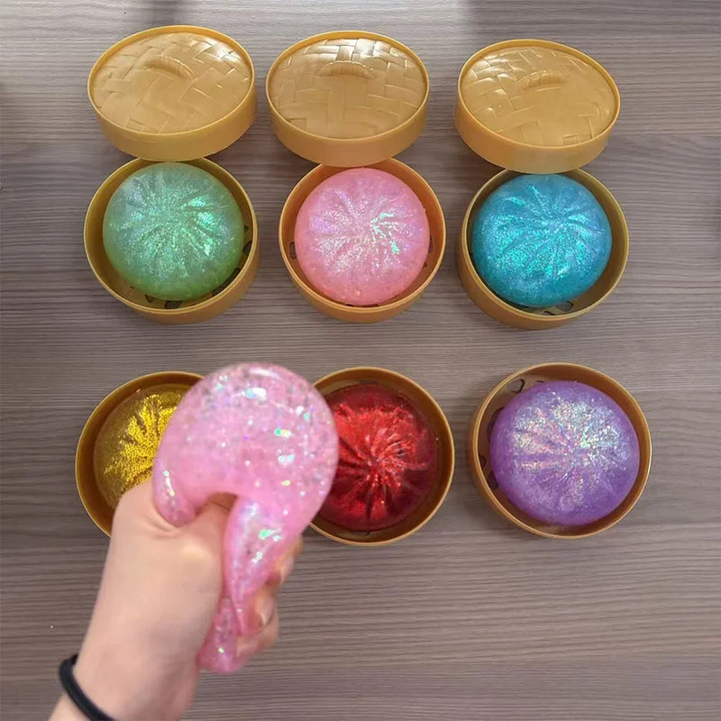 Glitter Dumpling Squishy Toy