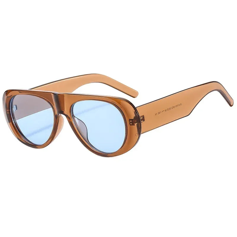 Lunettes ovales de créateur pour hommes et femmes