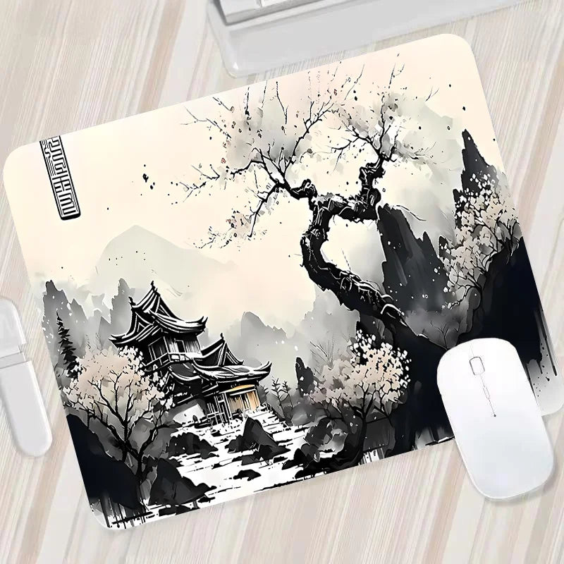 Large Non-Slip Mouse Pad with Night Moonlight Design