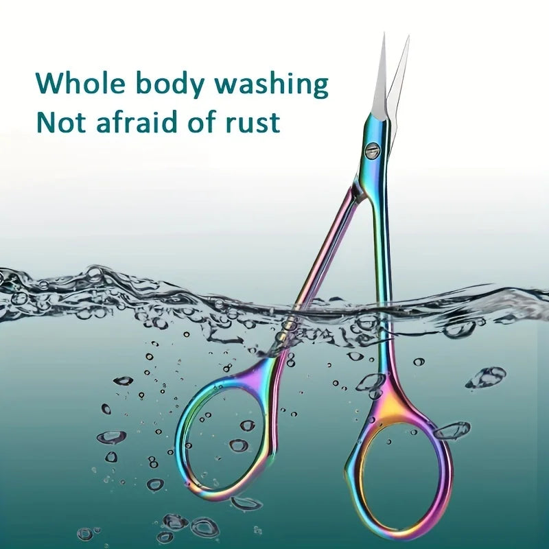 Precision Stainless Steel Cuticle Scissors with Curved Blade