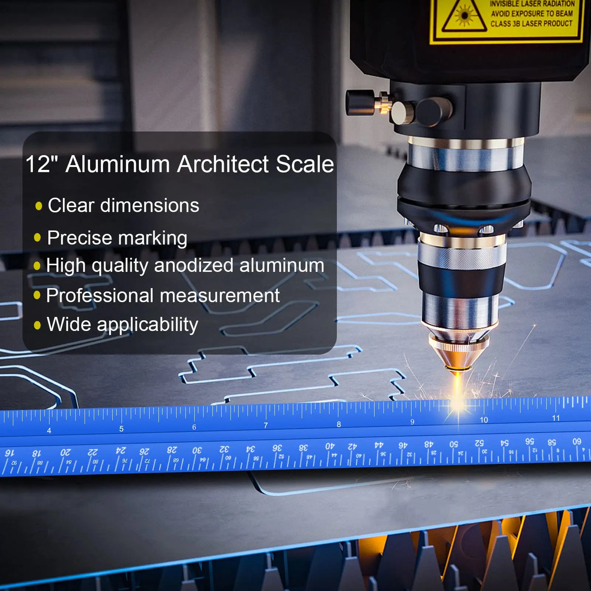 Professional 12-Inch Aluminum Architectural & Engineer Scale Ruler