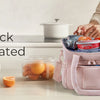 Insulated Double-Deck Lunch Bag with Leakproof Lining