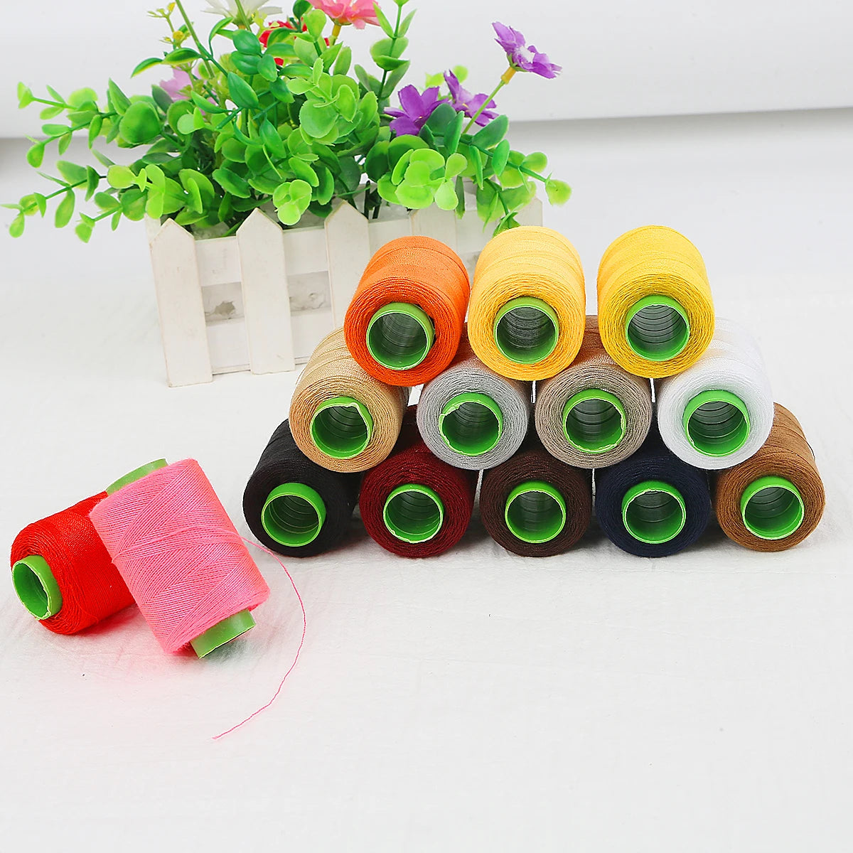 Premium Polyester Sewing Thread Spool - 300m, 24 Colors