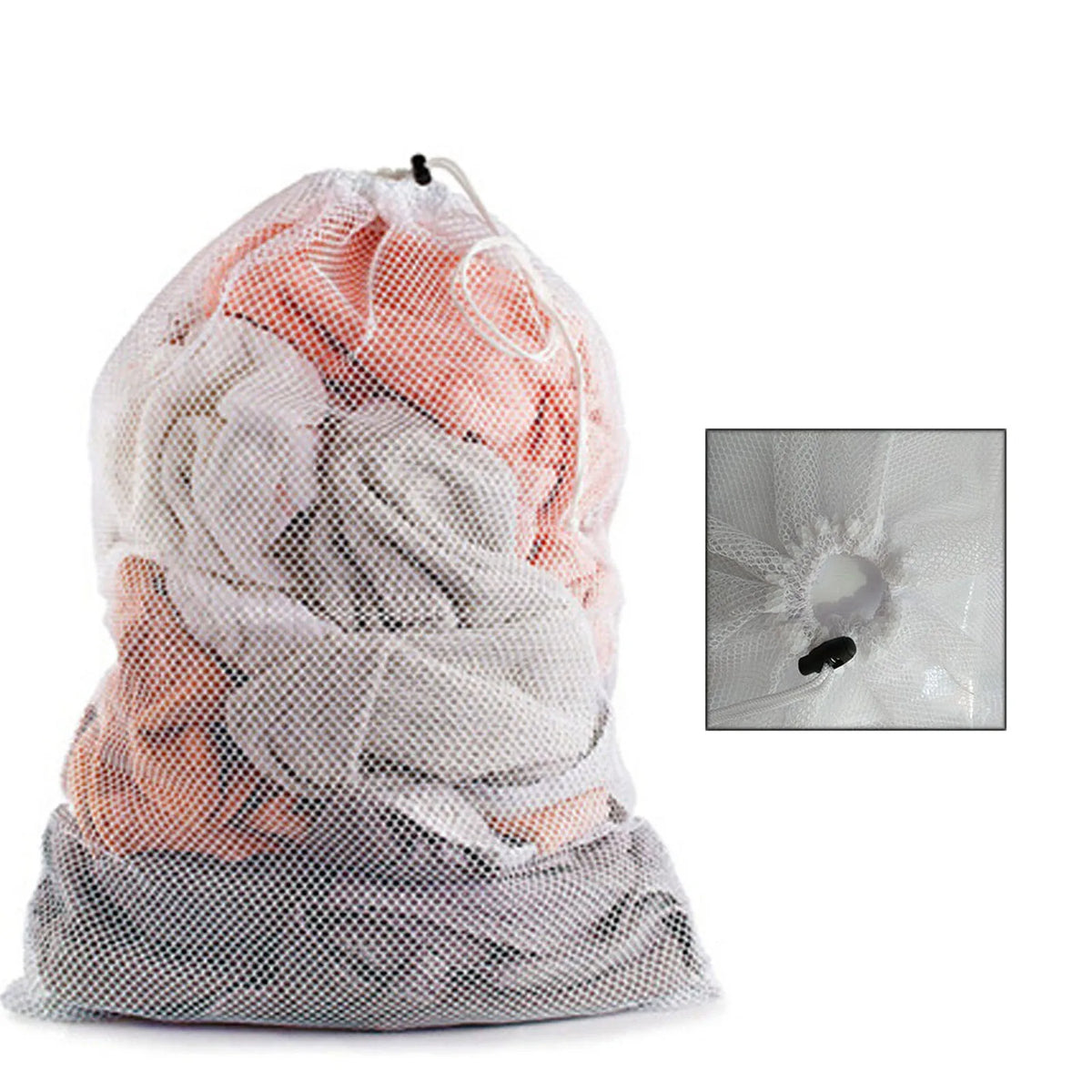 Large Drawstring Laundry Mesh Bag - 60 x 90 cm